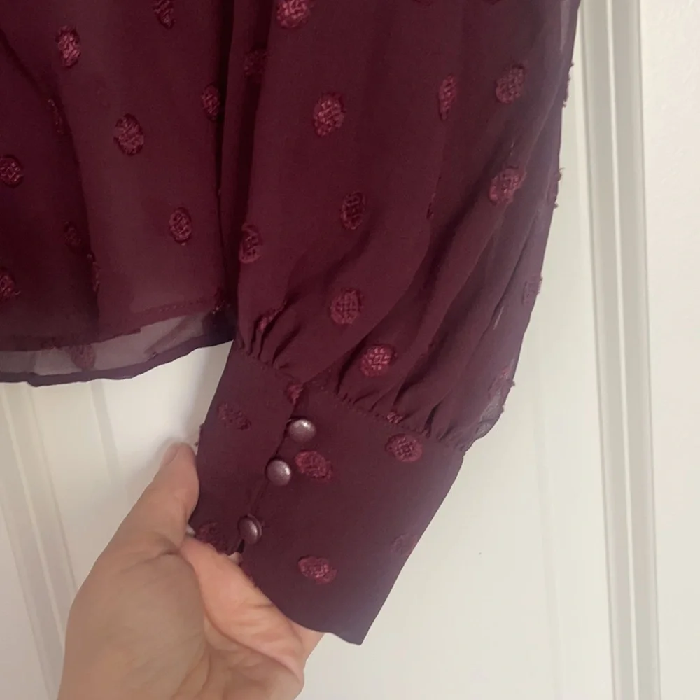 Express Tie Neck Medallion Print Blouse small